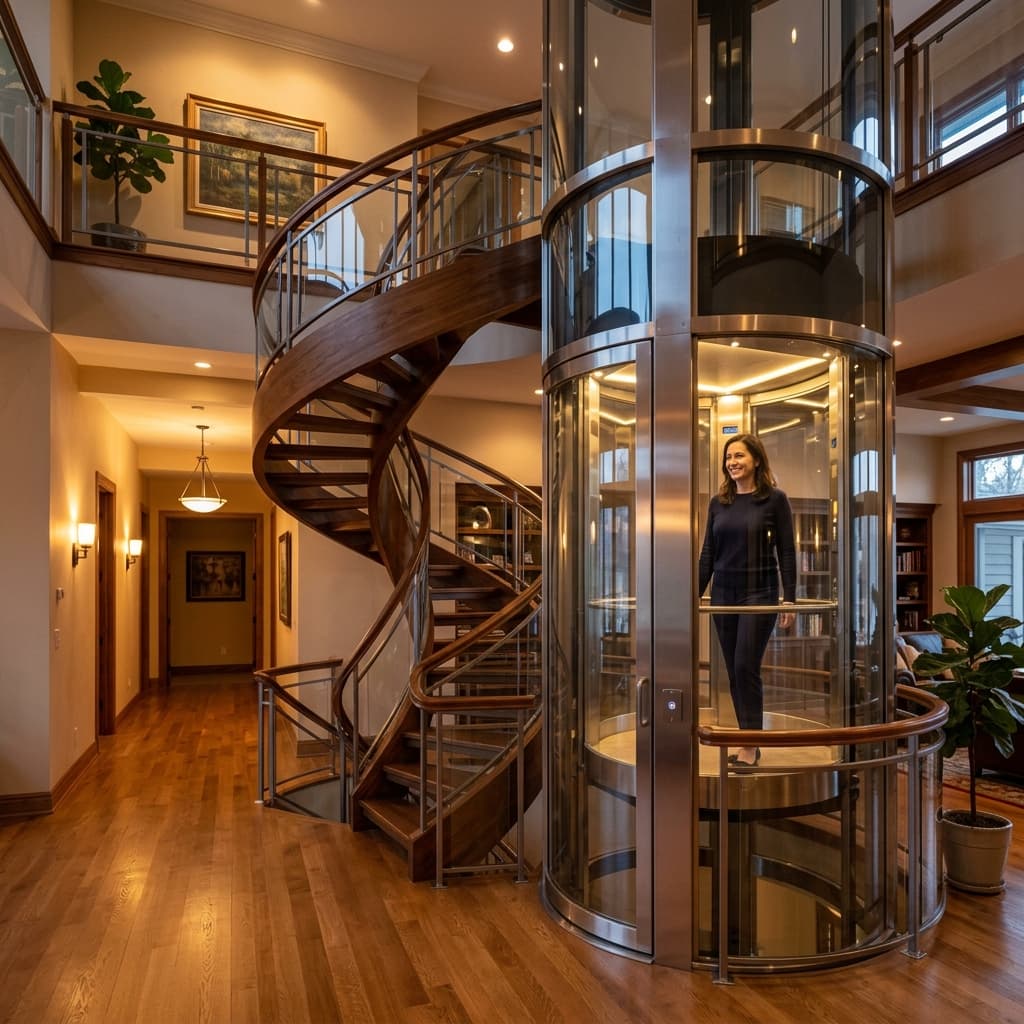 Luxury glass home elevator installation showcasing premium modern design - Gallery View 6